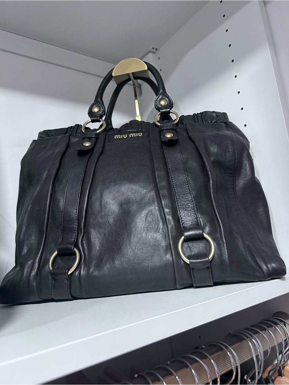 Y2K Authentic Miu Miu Vitello Lux Handbag